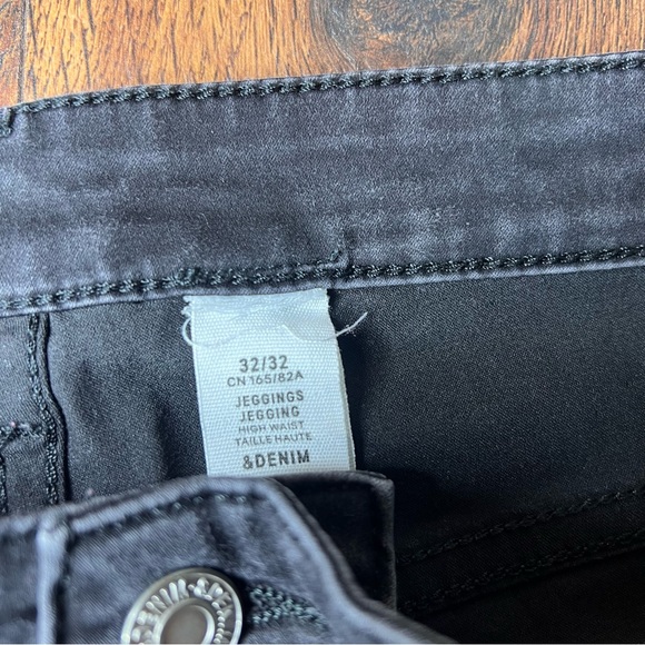 Mens H&M black jegging stretch denim jeans 32x32 - Picture 3 of 5